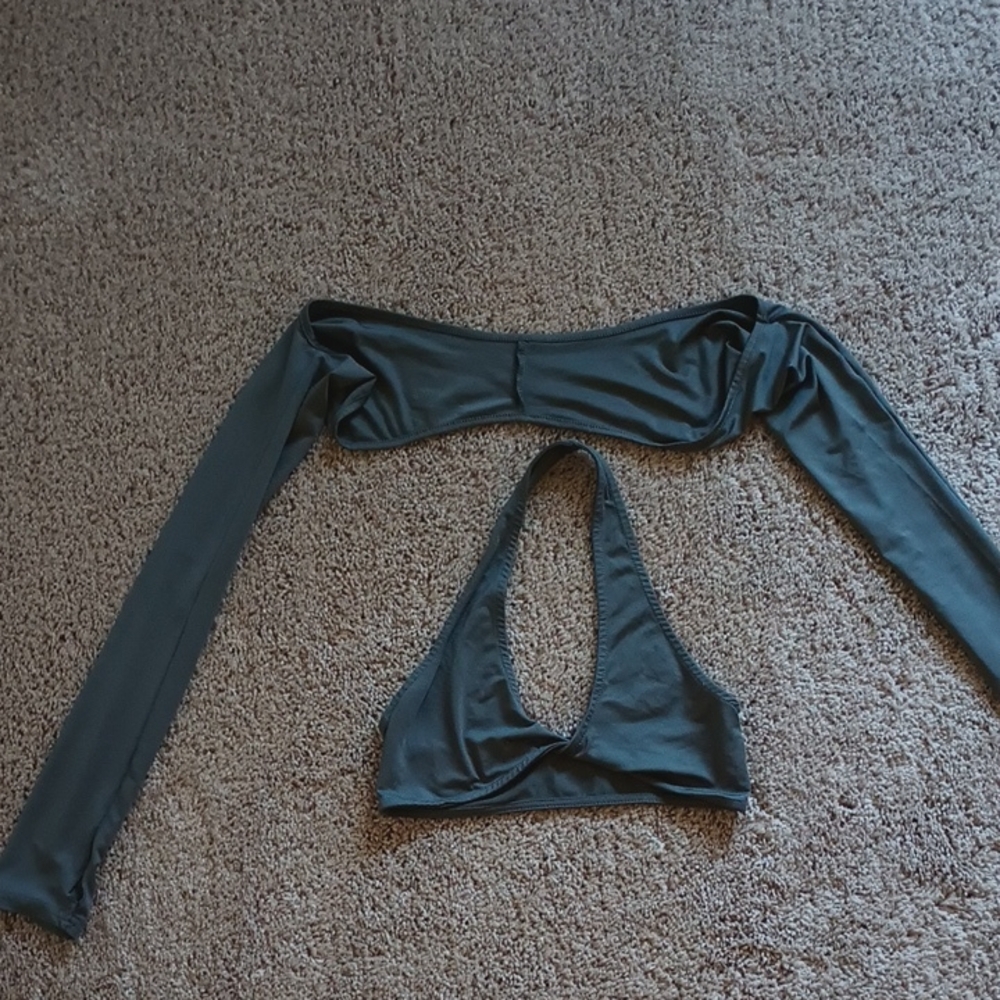 Slinky Gray Bralet & Shrug